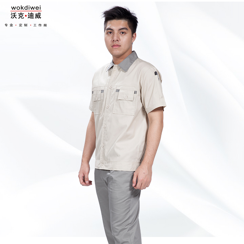 上海夏季短袖工作服批發(fā)廠(chǎng)家1317-8