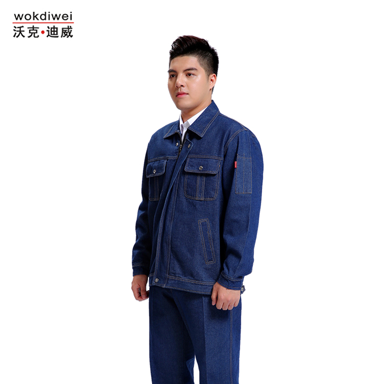 廠(chǎng)家直銷(xiāo)牛仔工作服定制批發(fā)621-1