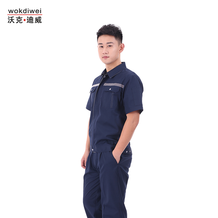 現貨全棉夏季工作服批發(fā)廠(chǎng)家0532